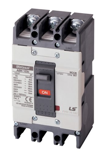 ABN103c 100AF 3P Kompakt megszakító 100A 230/460VAC 35/18kA 250/500VDC 10/10kA
