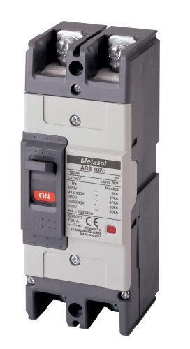 ABS102c 125AF 2P Kompakt megszakító 75A 230/460VAC 85/37kA 250/500VDC 20/20kA