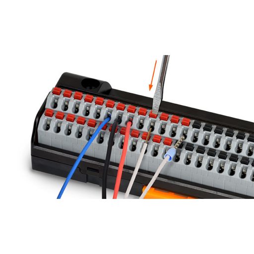 ACL-40L - Elosztóblokk csavarmentes 40 PIN 250VAC/250VDC 10A Bal/Jobb IP20