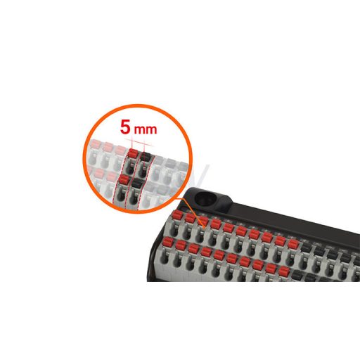 ACL-40L - Elosztóblokk csavarmentes 40 PIN 250VAC/250VDC 10A Bal/Jobb IP20