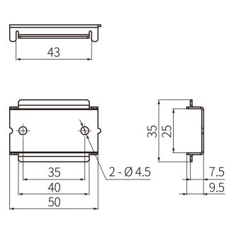 SPB-F01 Tápegység rögzítő konzol 60W-ig