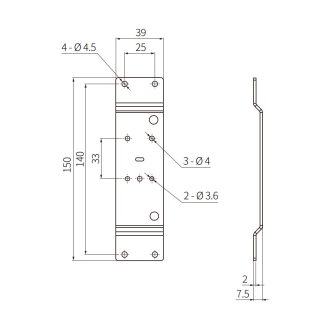 SPB-F02 Tápegység rögzítő konzol 120-480W-ig