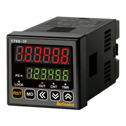 CT6S-I4 - Számláló/időzítő 6 digit 7-szeg. LED kijelző 48x48mm indikátor 100-240VAC IP65