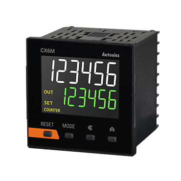 CX6M-1P2F - Számláló/időzítő 6 digit LCD kijelző 72x72mm 1-fok. 24VAC/24-48VDC IP50