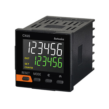 CX6S-2P2 - Számláló/időzítő 6 digit LCD kijelző 48x48mm 2-fok. 24VAC/24-48VDC IP50