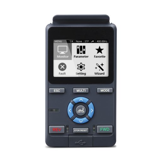 LSLV0075S300-4COFD Frekvenciaváltó 3x380-460V HD:7,5kW/16,5A ND:11kW/24A C3 DC f. RS485 STO LCD