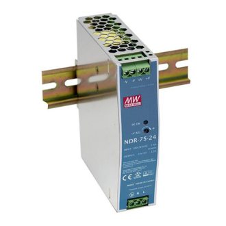   NDR-75-12 Tápegység Sínre szerelhető DC 12V, 6,3A, 76W, 90-264VAC, 127-370VDC