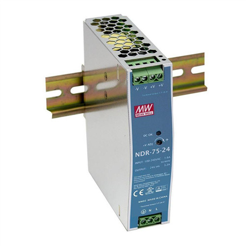 NDR-75-12 Tápegység Sínre szerelhető DC 12V, 6,3A, 76W, 90-264VAC, 127-370VDC