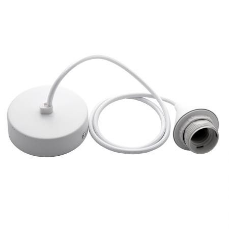 Foglalat E27+1m/fehér+karika E27/1-271/W - BH512