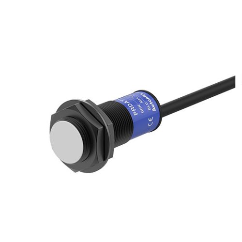 PRDAT18-7DC Induktív érzékelő 12-24VDC M18/7mm NC 2m kábel Szintbe ép. IP67
