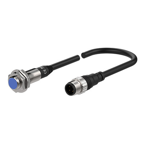 PRDW12-4DP Induktív érzékelő 12-24VDC M12/4mm PNP/NO Kábelcsatlakozós Szintbe ép. IP67