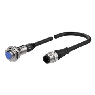   PRDW12-4DP2 Induktív érzékelő 12-24VDC M12/4mm PNP/NC Kábelcsatlakozós Szintbe ép. IP67