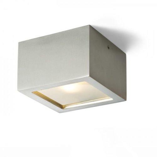 DEZA négyzetes  alumínium/szatén üveg 230V G9 25W IP54