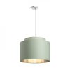 DOUBLE 40/30 lámpabúra  Chintz menta/ezüst fólia  max. 23W