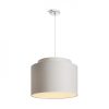 DOUBLE 40/30 lámpabúra  Chintz világosszürke/fehér PVC  max. 23W