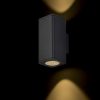 MIZZI SQ II fali lámpa antracitszürke 230V LED 2x12W 46° IP54 3000K