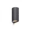 MIDZACK fali lámpa fekete 230V LED 2x3W IP54 3000K