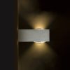 KORSO II fali lámpa szálcsiszolt alumínium 230V LED 2x3W 120° IP54 3000K