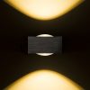 KORSO II fali lámpa fekete elox 230V LED 2x3W 120° IP54 3000K