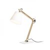 NIZZA asztali lámpatest fehér fa 230V E14 28W