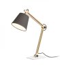 NIZZA asztali lámpatest fehér fa 230V E14 28W