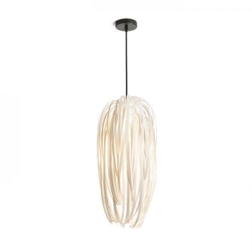 ZALA függő lámpa fehér PVC/fekete 230V E27 15W