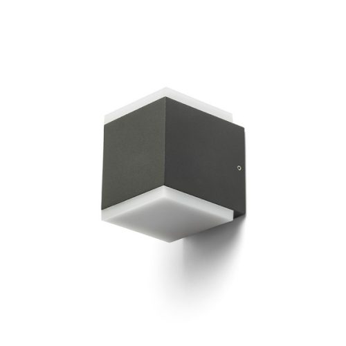 TIRAS II fali lámpa antracitszürke tej akril 230V LED 2x6W IP54 3000K