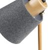 CHOUPETTE fali lámpa csúsztatható feketésszürke textil/fa 230V E27 15W