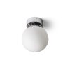 BOLLY 17 mennyezeti lámpa  opál üveg/króm 230V E27 15W IP44