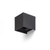TITO SQ DIMM fali lámpa fekete 230V LED 2x3W IP65 3000K