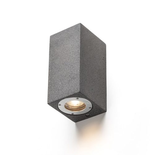 KANE II fali lámpa beton/dekor sötét gránit 230V LED GU10 2x5W IP65