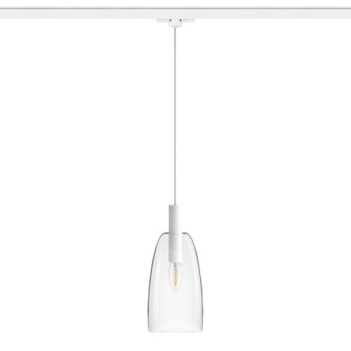 BELLINI háromfázisú áramkörös sínre fehér tiszta üveg 230V E14 15W