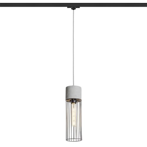 BURTON háromfázisú áramkörös sínre  beton/fekete 230V E27 42W