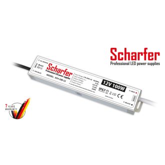   SCH-100-12 LED Tápegység 12V DC / 8,33A, 170-250V AC, 100W, IP67