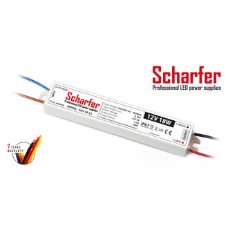   SCH-18-12 LED Tápegység 12V DC / 1,5A, 100-250V AC, 18W, IP67