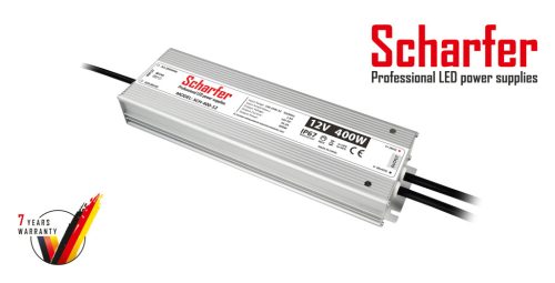 SCH-400-12 LED Tápegység 12V DC / 33,3A, 190-250V AC, 400W, IP67