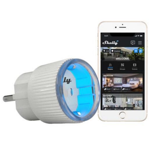 Shelly Plug S Okoskonnektor Wifivel, fogysztásmérővel 2500W/10A