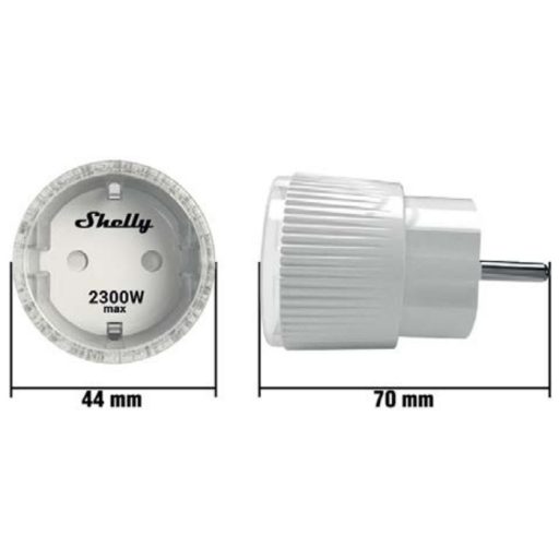 Shelly Plug S Okoskonnektor Wifivel, fogysztásmérővel 2500W/10A