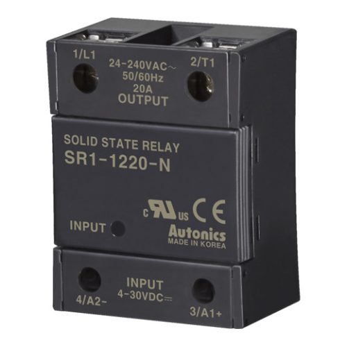 SR1-1220-N Szilárdtest relé 1-fázisú 4-30VDC T.: 24-240VAC/20A zero cross