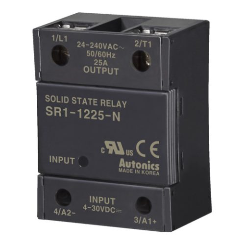SR1-1225-N Szilárdtest relé 1-fázisú 4-30VDC T.: 24-240VAC/25A zero cross