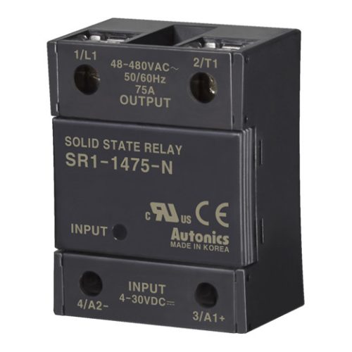 SR1-1475-N Szilárdtest relé 1-fázisú 4-30VDC T.: 48-480VAC/75A zero cross