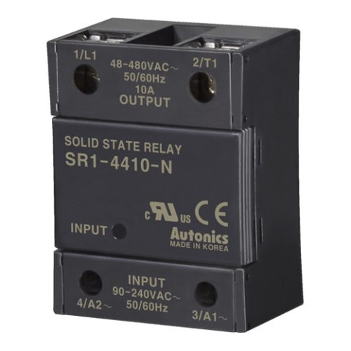 SR1-4410-N Szilárdtest relé 1-fázisú 90-240VAC T.: 48-480VAC/10A zero cross
