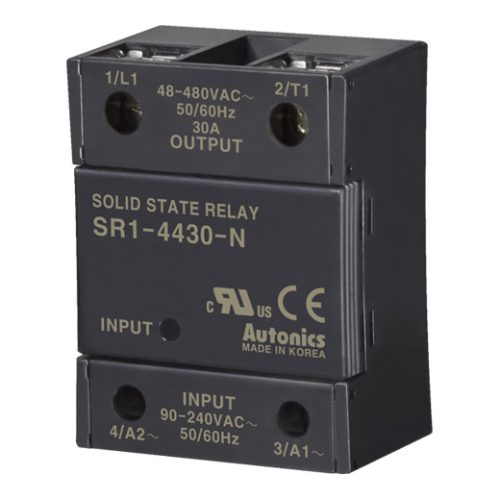SR1-4430-N Szilárdtest relé 1-fázisú 90-240VAC T.: 48-480VAC/30A zero cross