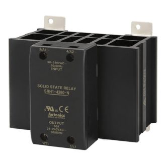   SRH1-4260-N Szilárdtest relé 1-fázisú alsó/felső csatl. 90-240VAC T.: 24-240VAC/60A zero cross